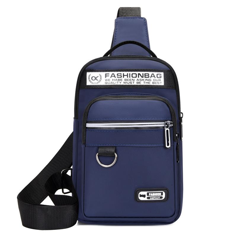 Geantă de piept pentru bărbați, simplă, de mare capacitate, de călătorie în aer liber, geantă de umăr, modă casual, geantă de piept multifuncțională