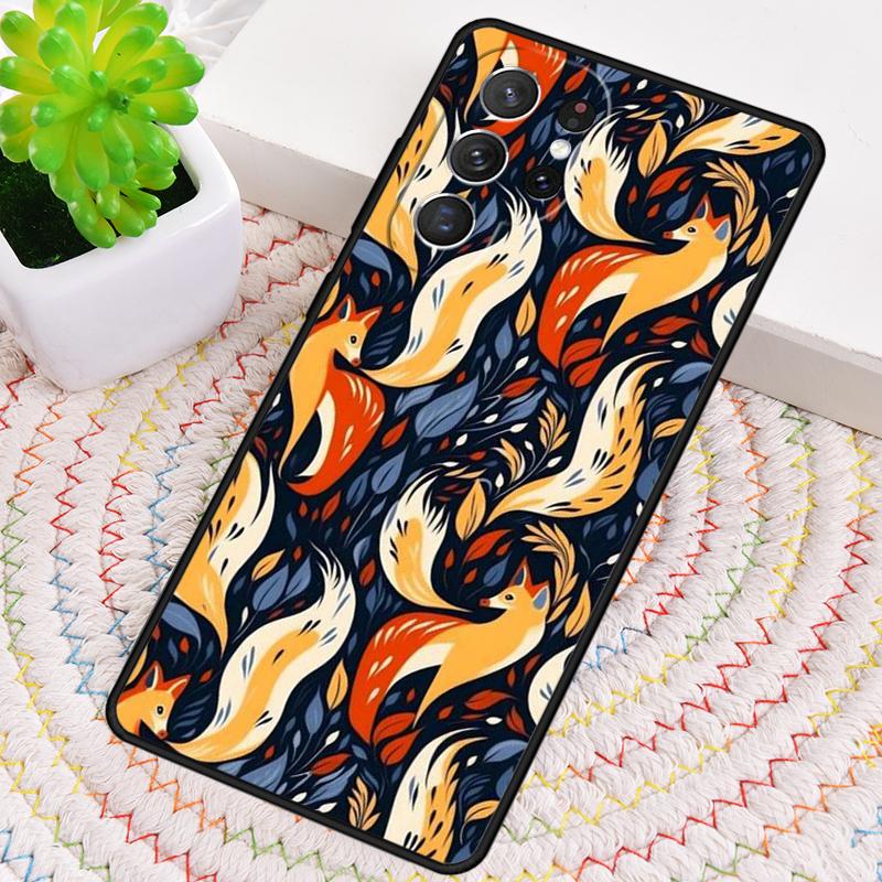 Abstraktní pouzdro na telefon s motivem lišky pro Samsung Galaxy note 10 pro S26 Ultra S23 S24 FE S25 S21 S22 PLUS nárazuvzdorný kryt