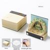 Desk Calendar,2024 Calendar Memo Pad,Creative Desk Calendar Diy Notes Notepad,3D Art Calendar Paper Carving Gift House Sculpture