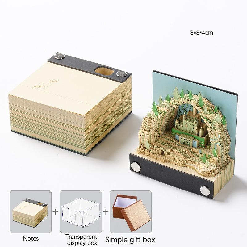 

Настольный календарь, календарь 2024 года, блокнот для заметок, креативный настольный календарь, блокнот для заметок своими руками, 3D-календарь для художественной резьбы по бумаге, подарок для дома, скульптура