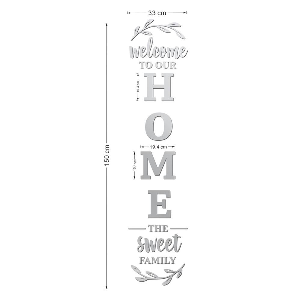3D Mirror Wall Stickers English Letters Home Family Self-Adhesive DIY Acrylic Decals For Living Room Home Room Decoration