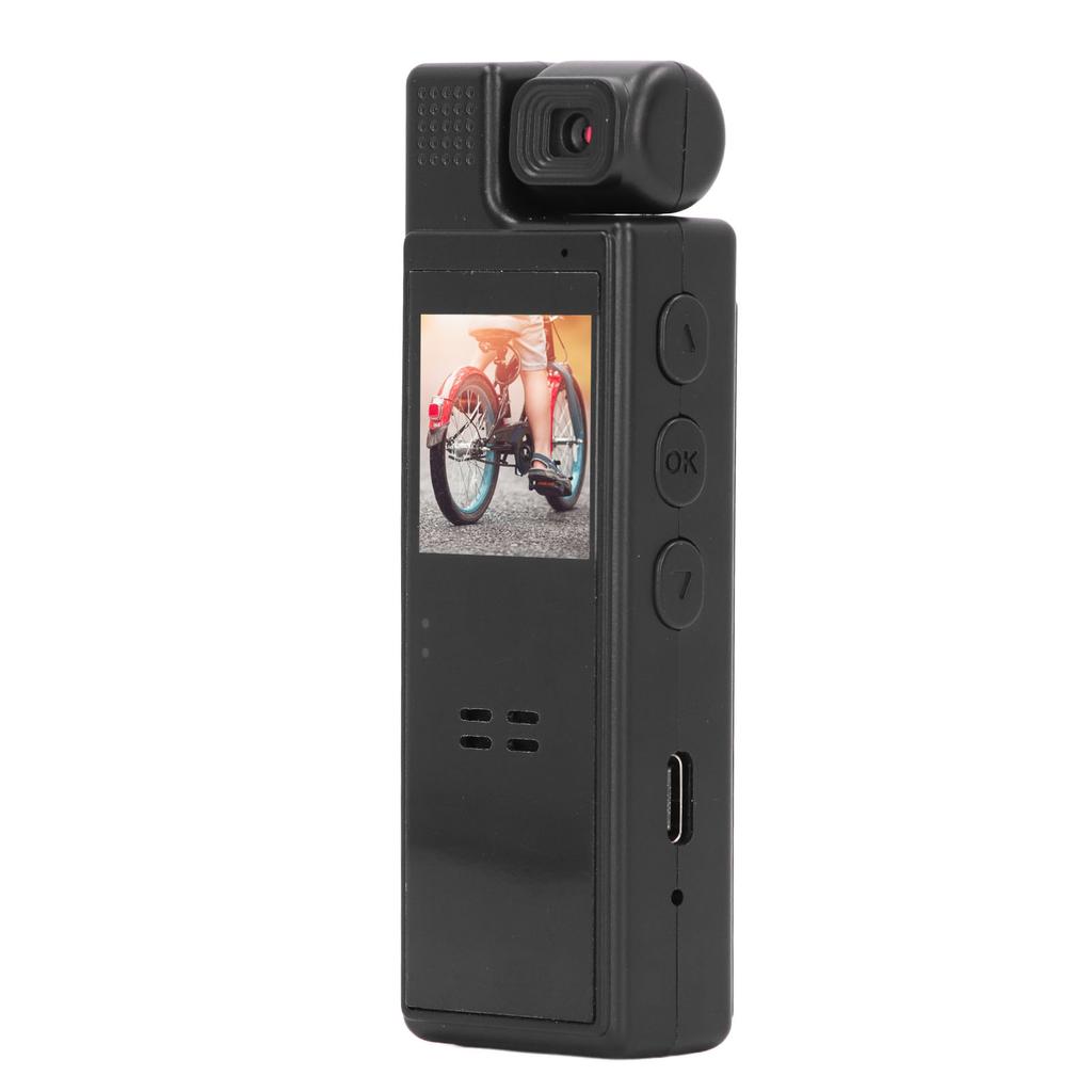 Cycling Recorder 1.3 Inch Color Screen Backclip Sports Camera 180 Degree Rotatable Angle Built In Battery