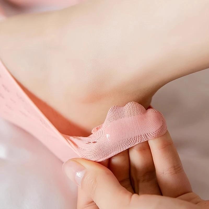 1/5 Pairs Women Split Finger Invisible Socks Fashionable Design Summer Style Mesh Sweat Absorbing Breathable Five Toe Socks