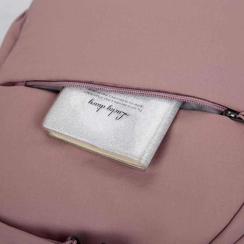 Casual Women's Backpack Lightweight Spring New Style Artistic Pure Color Travel Nylon Street Trend Breathable Small Size Backpack