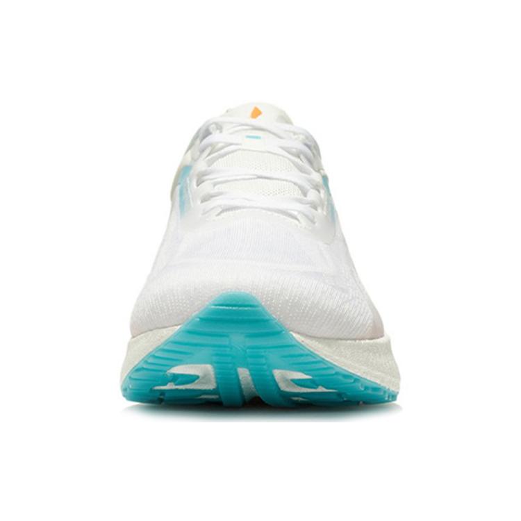 Li Ning Super Light 19 Running Shoes Men's Low Top Standard White/Fluorescent Sweet Orange ARBS001-11