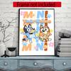 Bluey Customize Your Name Diamond Painting Round Diamond Diy Frameless Holiday Artwork Suitable For Home Office Wall Decoration