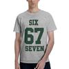 Custom Male Six Seven 67 T Shirt Short Sleeve Cotton Tshirts Casual Tees Loose Fit