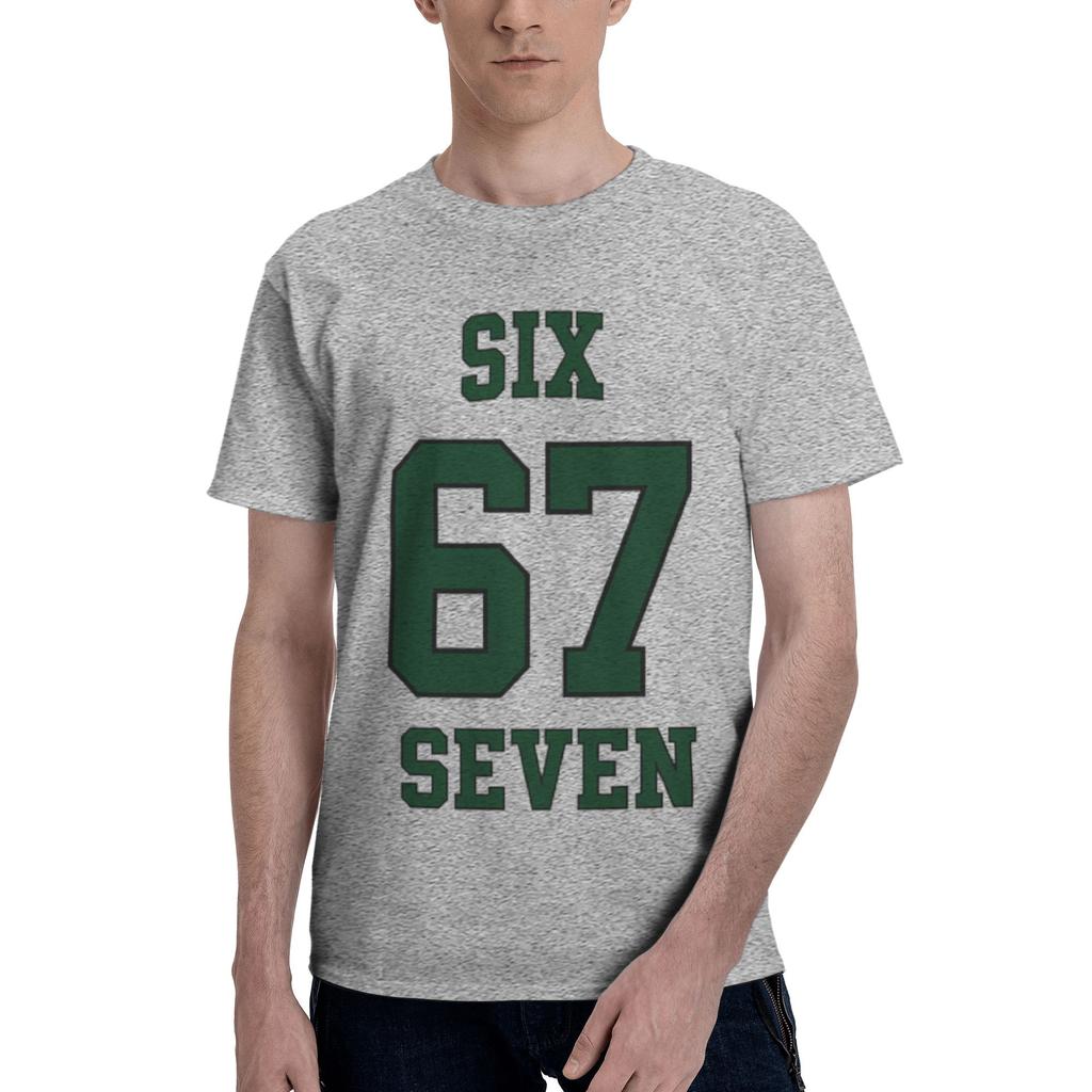 Custom Male Six Seven 67 T Shirt Short Sleeve Cotton Tshirts Casual Tees Loose Fit