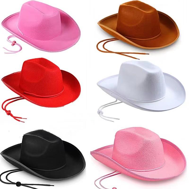 Color Felt Solid Cowboy Hat Sewing Craft Party Costumes Holiday Supplies Gifts