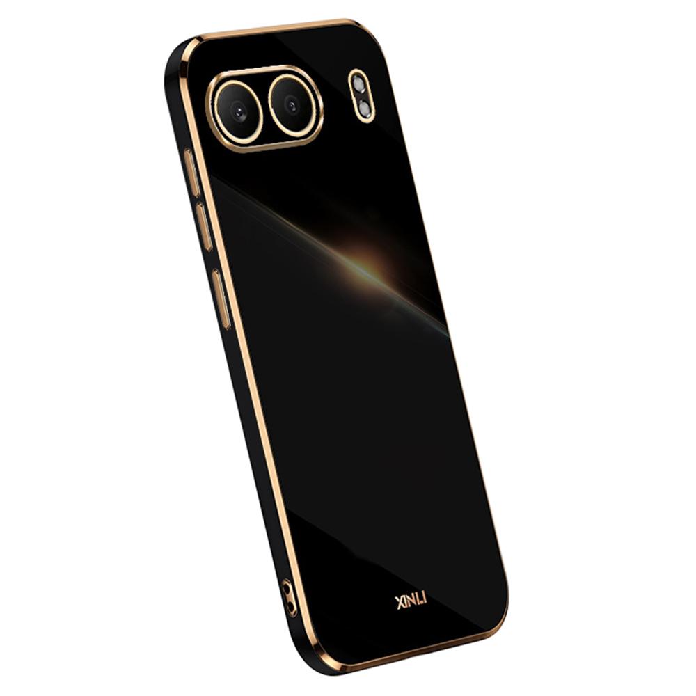 

XINLI For OnePlus Nord 4 Case TPU Phone Cover with Electroplating Frame Black
