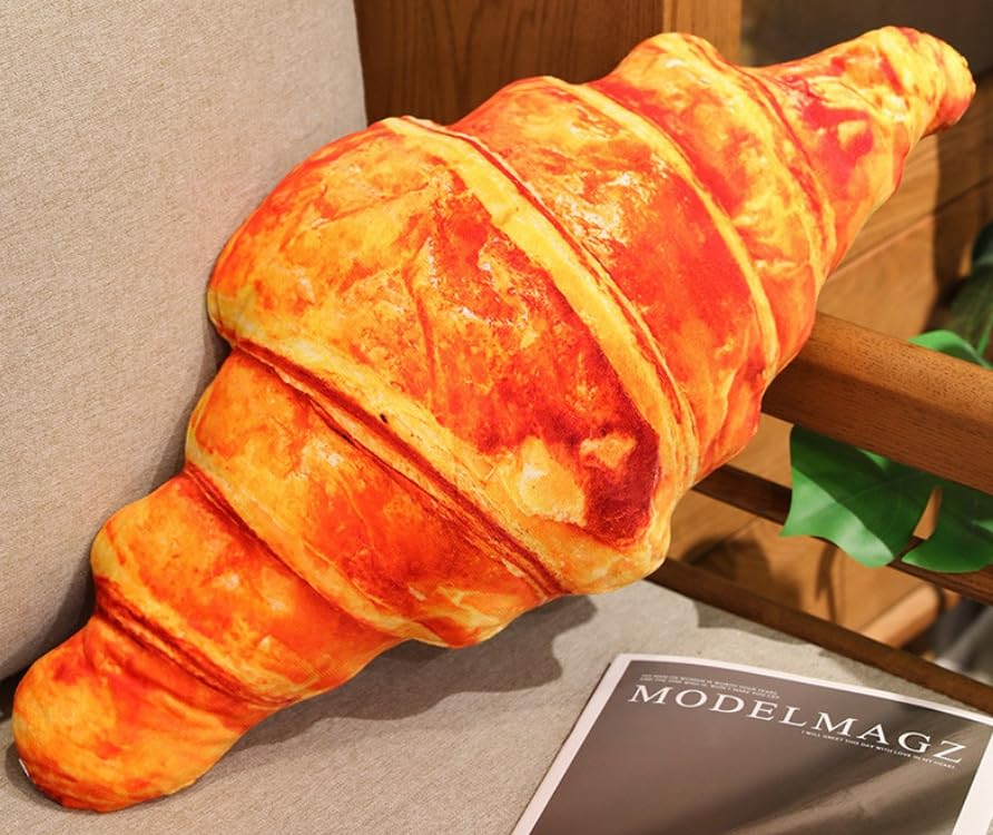 

dokidoki Croissant Cushion, Seat Cushion, Body Pillow, Relaxing Backrest Pillow, Breakfast, Bakery, Plush Toy, Realistic Type (59cm) [Parallel Import]