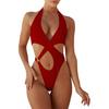 Women Swimsuit Hollow Out Halter Neck One-piece Wireless Monokini