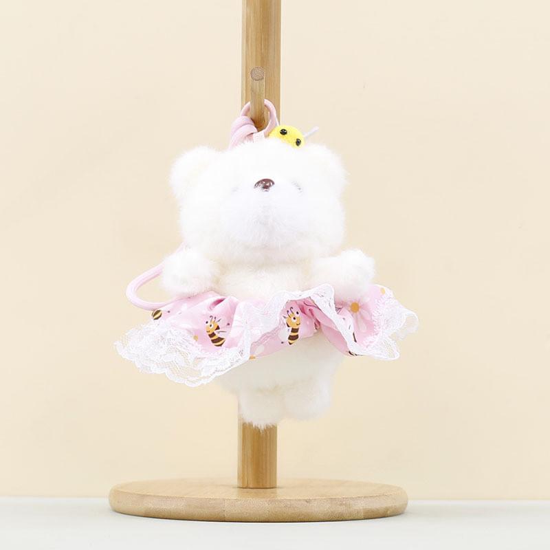 Adorable Bear Plush Toy With Short Pile Fur For Girls Bags And Collectible Decor