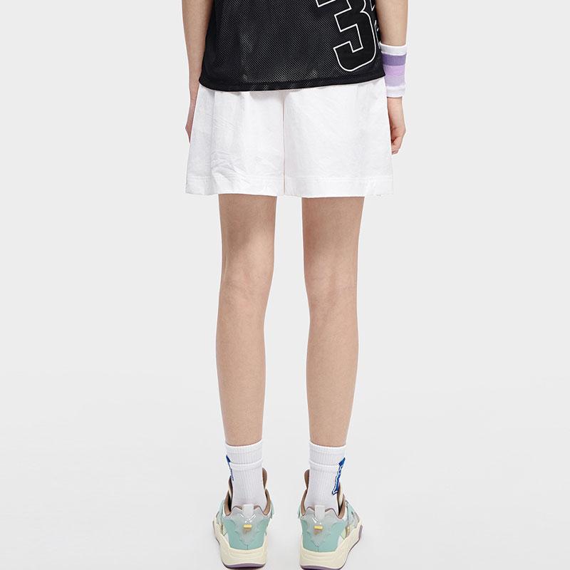 Fila Fusion Solid Color Drawstring Loose Shorts Women Shorts White T11W325806F-WT