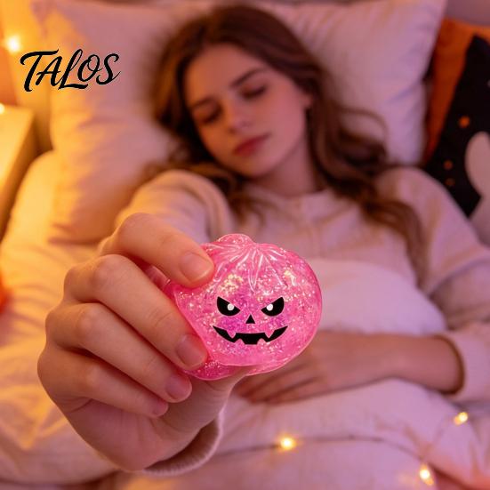 Stress Relief Ball Halloween Bun Squeeze Ball, Slow Rising Toy with Steamer, Soft Creative Gifts for Sensory Fidget Cute Ghost Faces, Decompression