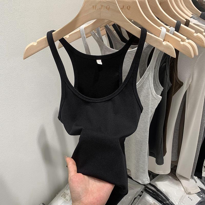 Dámské letní zeštíhlující pletené tílko - bez rukávů, stylové, skutečné fotografie