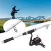 Ensemble de canne à pêche portable Canne à pêche télescopique Moulinet Combos Kit Accessoire pour la pêche en extérieur