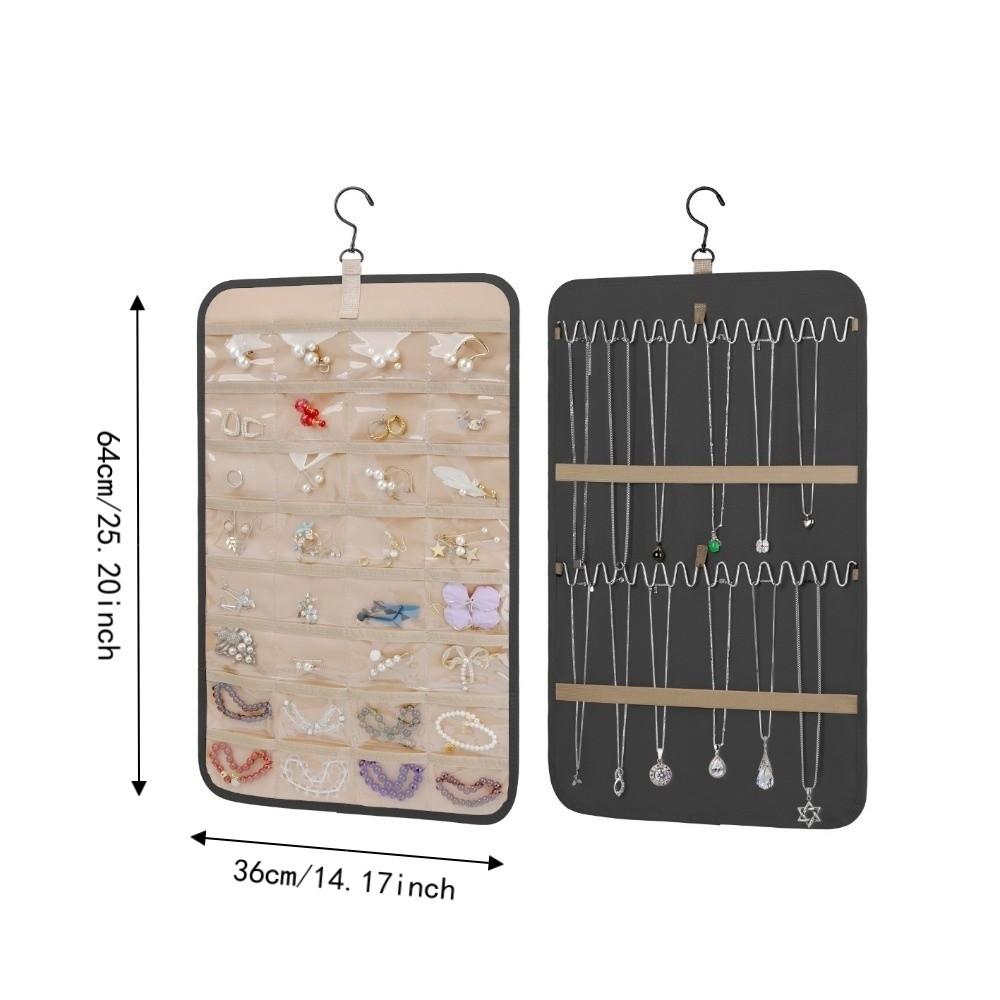 Double Sided Hanging Jewelry Organizer Wall Mount Necklace Bracelet Organizer  Bedroom Organizer