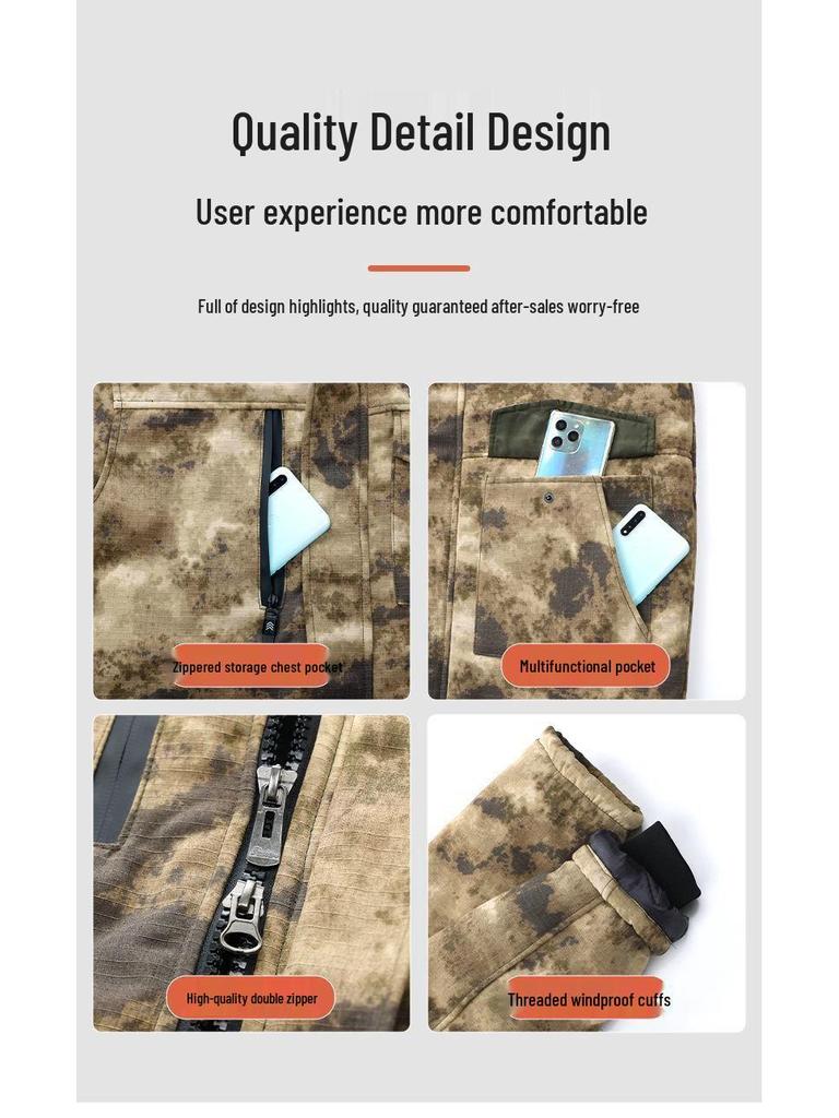 Men's Winter Camouflage Cotton Overcoat - Warm, Windproof, & Waterproof Cold-Storage Workwear