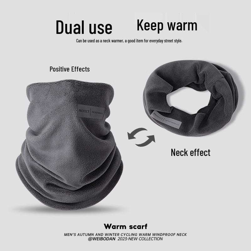 Men's Windproof Winter Cycling Neck Gaiter - Full Face Protection Ski Mask, Warm and Thickened for Cold Weather.