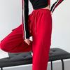Women's Fleece-Lined Casual High-Waisted Slimming Joggers, Autumn/Winter Straight-Leg Wide-Leg Pants