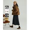 Women's Maple Latte Tone Stand-Collar Short Down Jacket