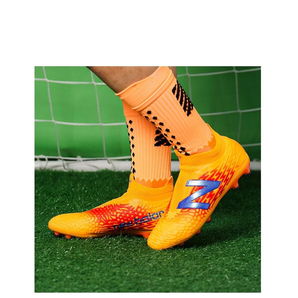 New Balance Tekela V3+ Pro Round Toe Slip-On AG (Rubber Short Studs) Soccer Shoes Unisex Soccer Shoes Orange Yellow MST1AD35
