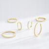 Fraise Earrings Hoops With Cubic Zirconia, S925, 14K Plated