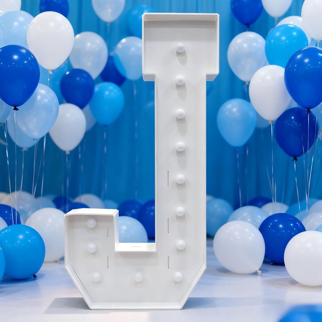 With Warm Lights 1Pc 120cm DIY LED Letter Light 3D KT Board Party Decoration Suitable for Birthday Party,Anniversary DIY Gifts