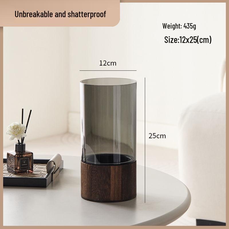 Transparent Acrylic Square Vase, Drop-Proof, for Flower Arrangements, Lucky Bamboo, and Elegant Decor in the Living Room