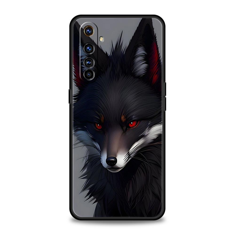 Red Fox Case For Realme C67 C63 C55 C53 C35 C25 C21 GT 2 3 5 6 10 11 12 13 Pro Plus 5G Soft TPU Phone Cover Fundas Capas Bags