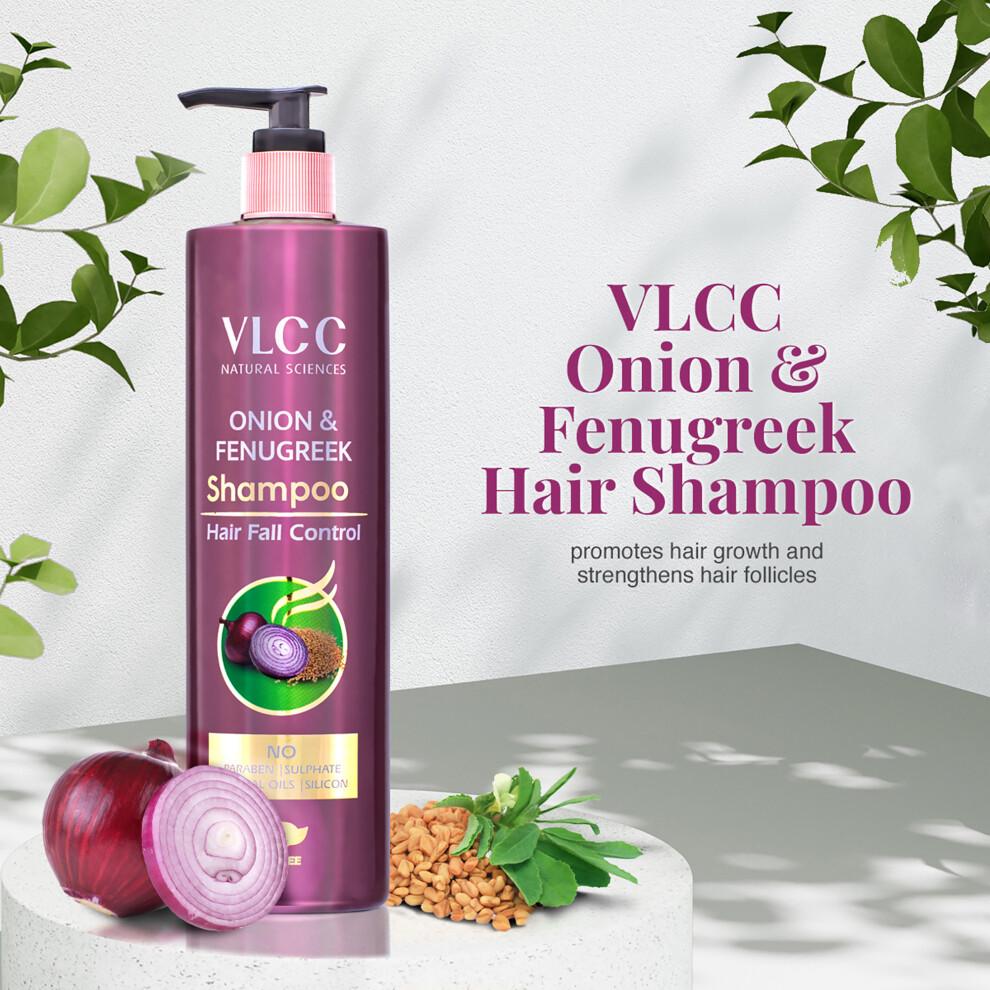 Zwiebel- und Bockshornklee-Shampoo von VLCC für Frauen – 300 ml Shampoo