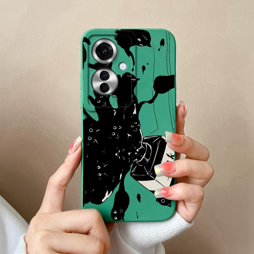 Sacs pour téléphone pour Oppo F25 Pro F23 Realme C20 C25 C30 C31 C33 C35 Narzo N53 N63 Motif Arbre de Coco de Plage Étui de Protection en Silicone Liquide pour Coque Oppo