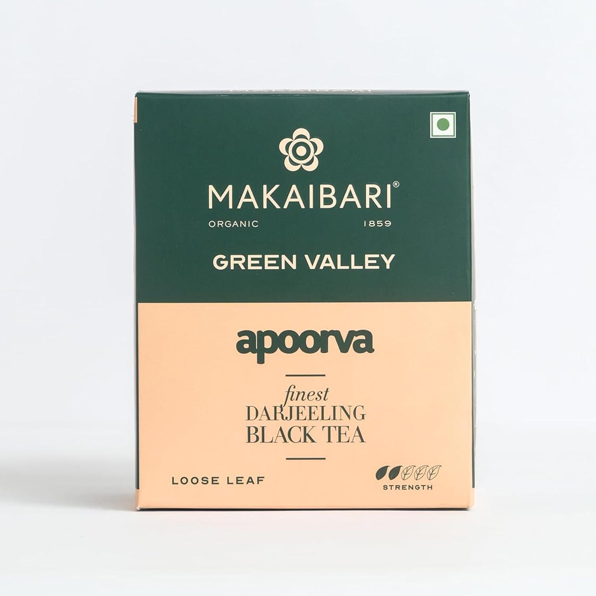 

MAKAIBARI Green Valley Apoorva Finest Darjeeling Black Loose Leaf Tea 250 Gm Single Estate Muscatel 125 Cups Pack of 1
