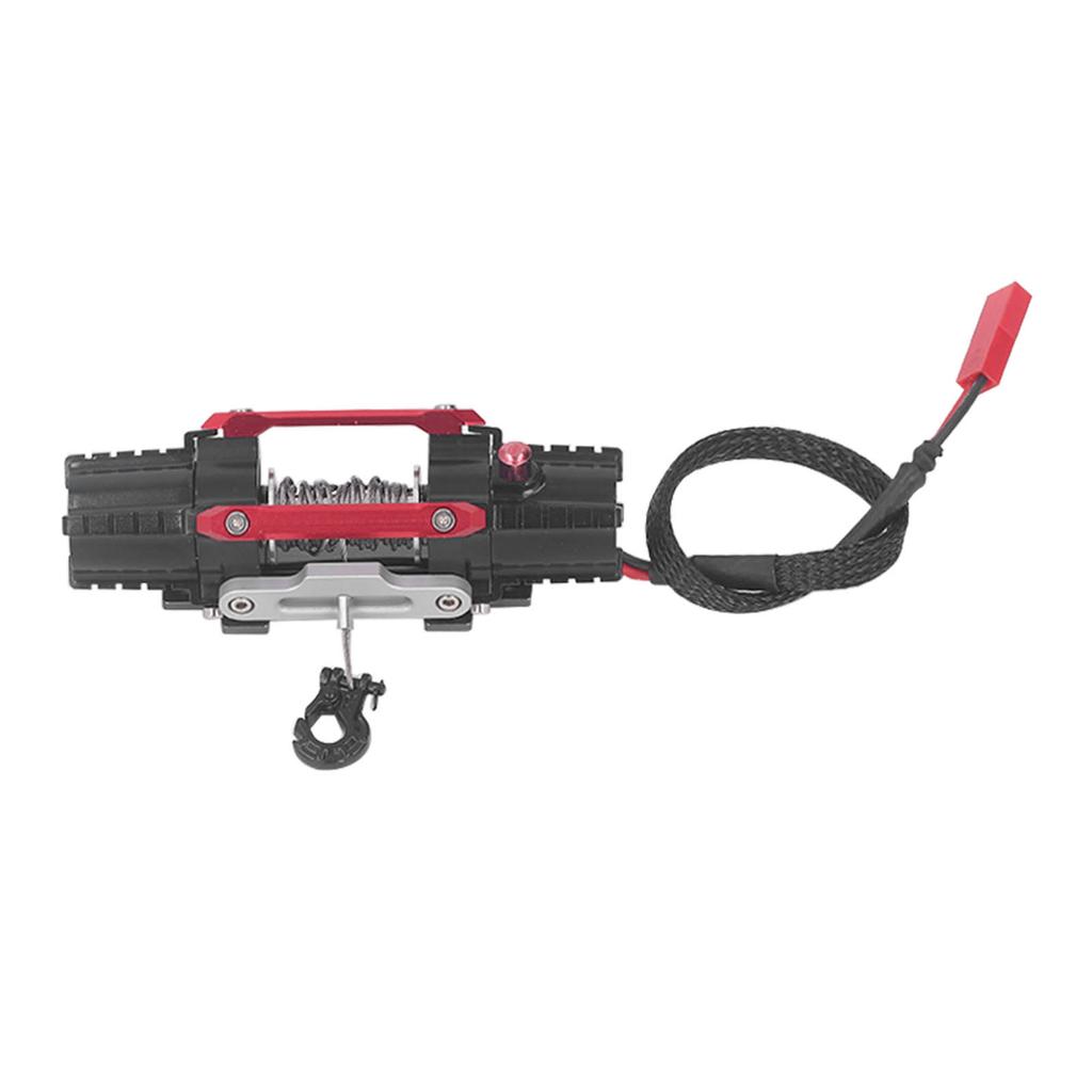 RC Winch Aluminum Alloy Electric Dual Motor Simulated Winch for SCX10 90046 D90 1Celsius10 RC Car 6 to 8V