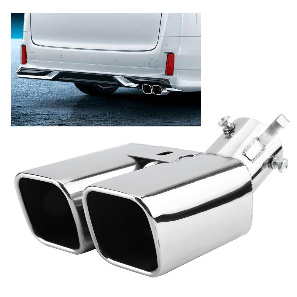 Stainless Steel Car Dual Outlet Exhaust Pipe Muffler Tip Rear Tail Throat for Toyota Alphard