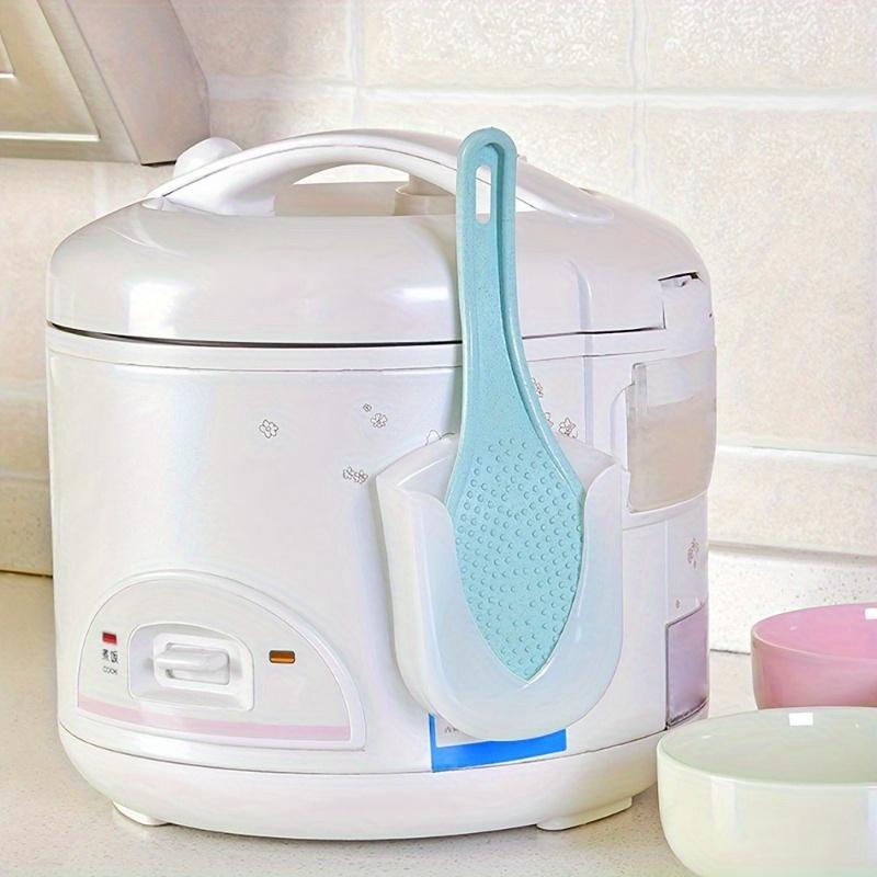 Creative Rice Lady Seat Kitchen Rice Spoon Storage Rack - Suction Cup Type Hanging Holder for Rice Cooker Shovel - Space-Saving