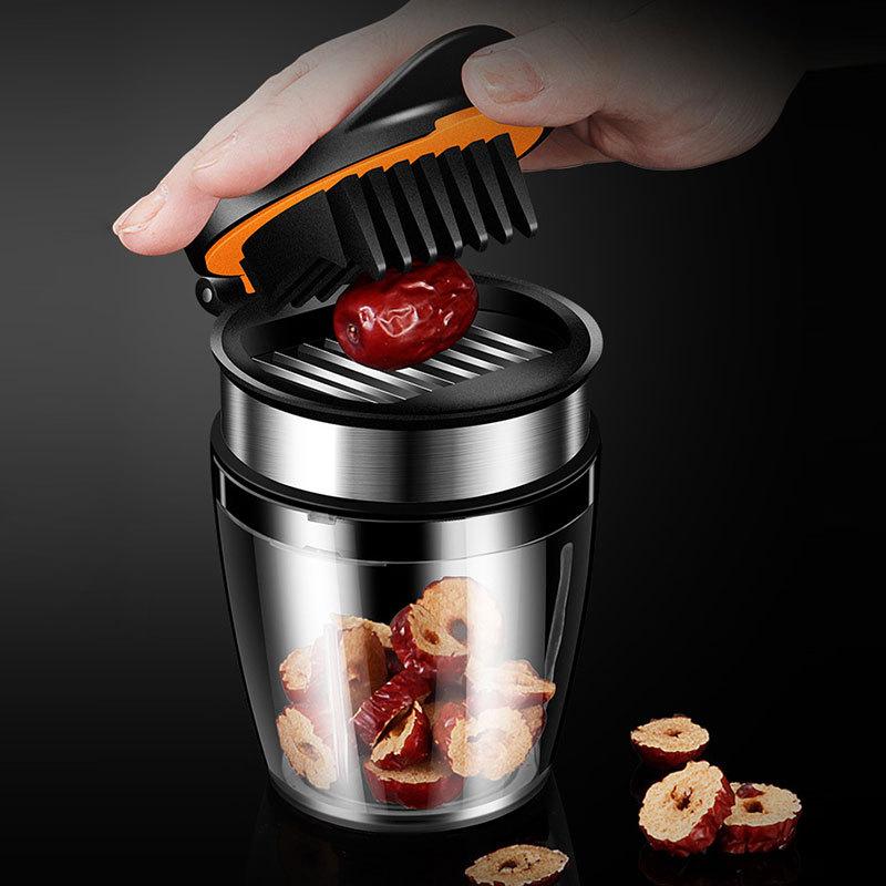 

Creative 304 Stainless Steel Red Dates Slicer Thickened Press Type Fruit Splitter Multi-Purpose Kitchen Gadget