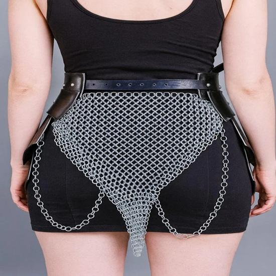 Mittelalterlicher Ritter Tasset Rüstung mit Kettenhemd Gürtel Tapfere Dame Stahlrüstung Maßanfertigung Damen Cosplay LARP Kostüm Geschenk