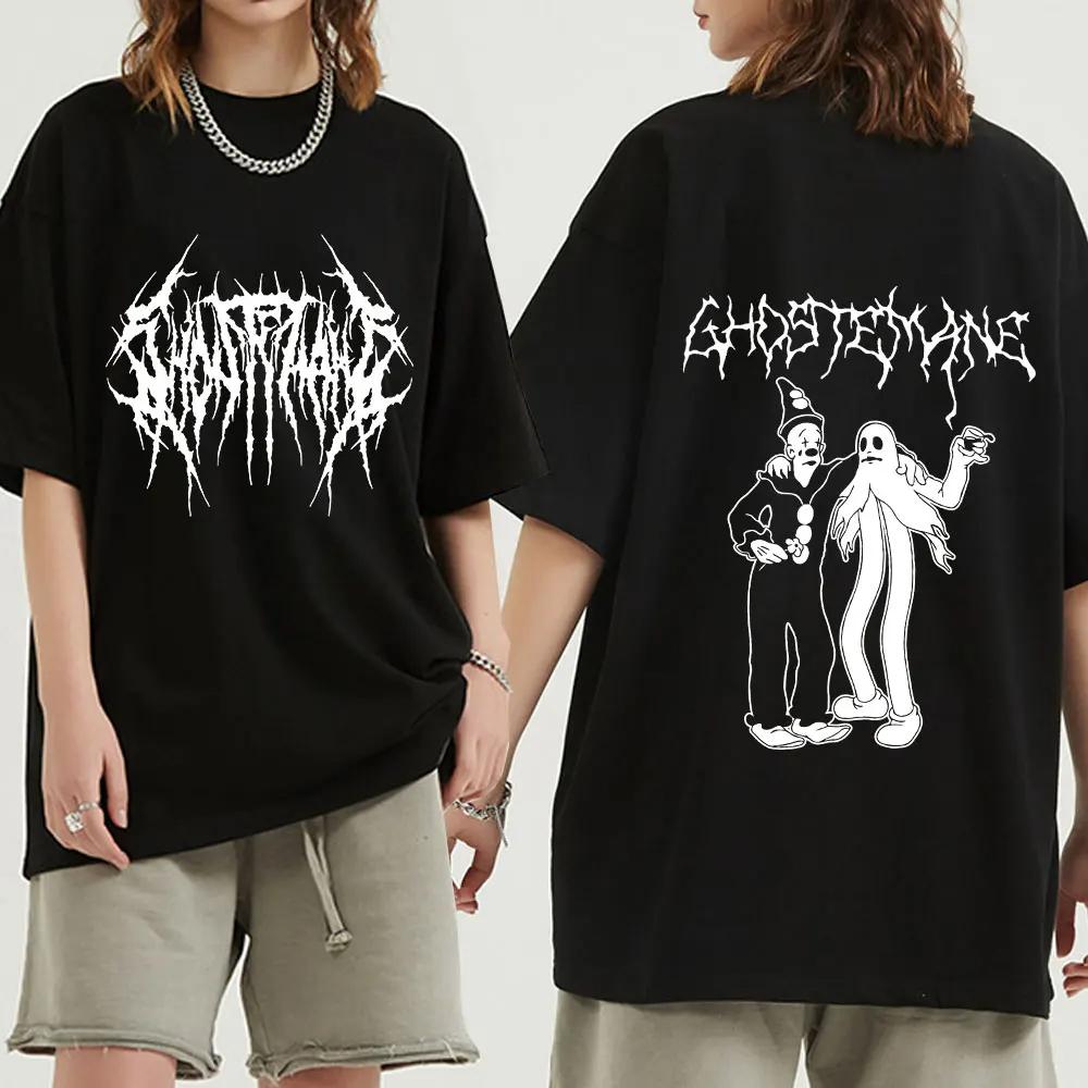 Hip Hop Metal Rock Goth T-Shirt GhostUnisexe Pattern Fashion Printed T-Shirt Street Harajuku Clothing Plus Size Cotton T-Shirt