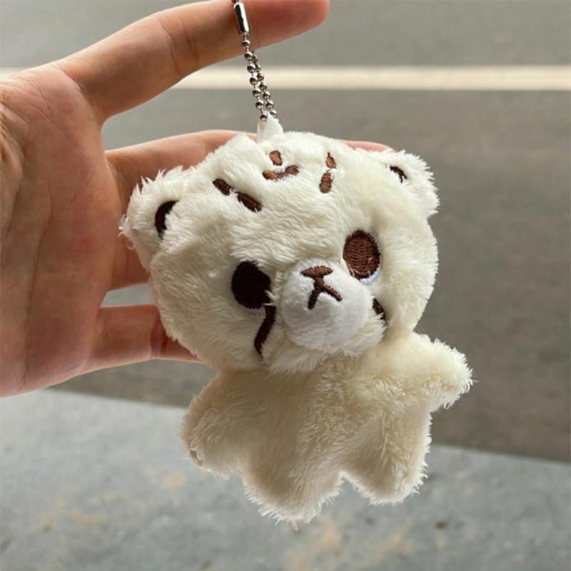 1pc Cartoon Cheetah Lee Doyoung Mark Same Plush Keyrings Q Styles Mini Gomdo Lee Taeyong Keychains Key Rings Bag Pendants