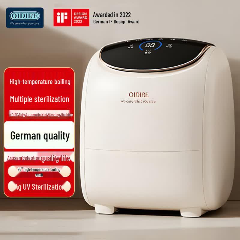 OIDIRE Automatic Mini Washing Machine with UV Sterilization & Dryer CN plug (adapter included)