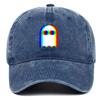 Colorful ghost print baseball cap suitable for daily dressing up and Halloween parties, adjustable outdoor sun protection hat