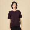 Northern Deer French Style Merino Wool Knit Short Sleeve Top
