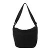 Japanese solid color messenger bag waterproof nylon bag female student class shoulder bag large capacity lightweight cloth bag