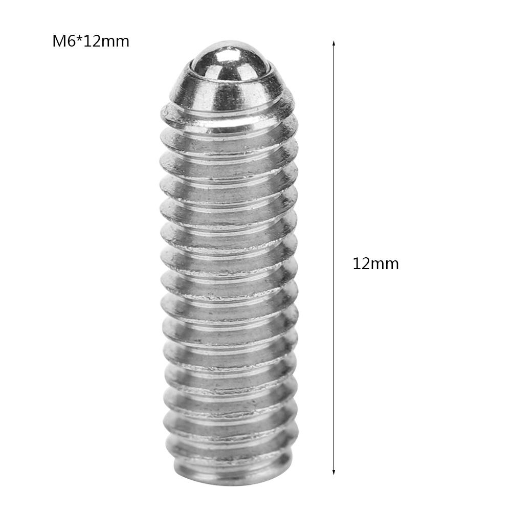 Steel Spring Ball Plunger Hex Bolt Socket Fixing Screws Positioning Bead (M6*12, 20pcs)
