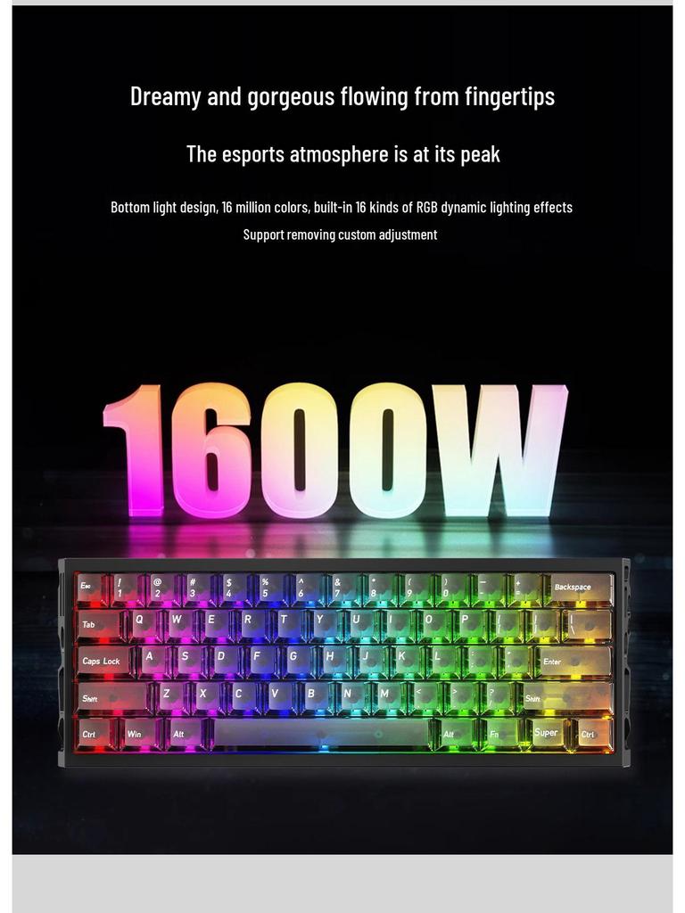 CNC Aluminum Alloy Hollow Magnetic Axis Pro Gaming Keyboard