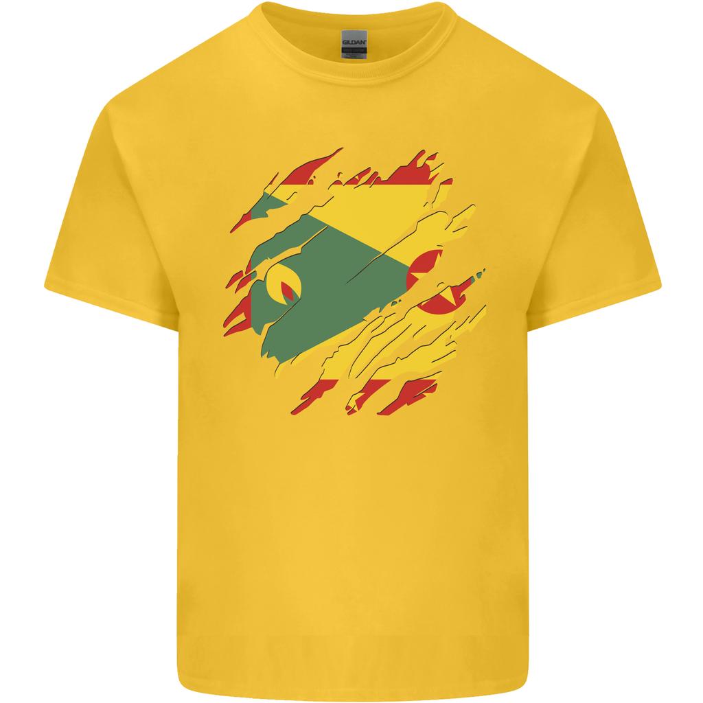 Torn Grenada Flag Grenadians Day Football Unisexs Light Cotton Tshirt