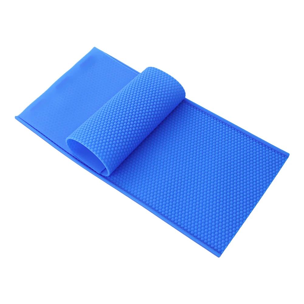 

2 шт. Силиконовые гибкие формы для вощины в виде пчелиных сот, машина для изготовления листов основы, пресс-форма для вощины, пчеловодство для пчеловода, свеча 39x19.5cm синий