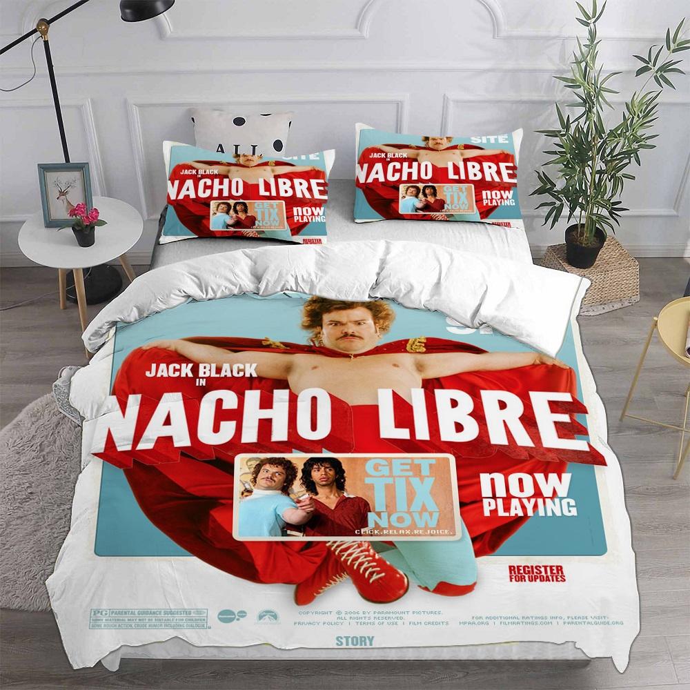 Nacho Libre Bedding Sets Comforter Quilt Bed Cover Duvet Cover Pillow Case 2-3 Pieces Sets Kids Adult Size Bedroom Decoration